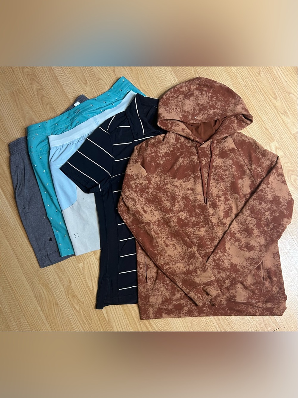 Lululemon Men’s 5-Piece Bundle Medium Shorts Hoodie Polo Activewear Lot